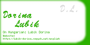 dorina lubik business card